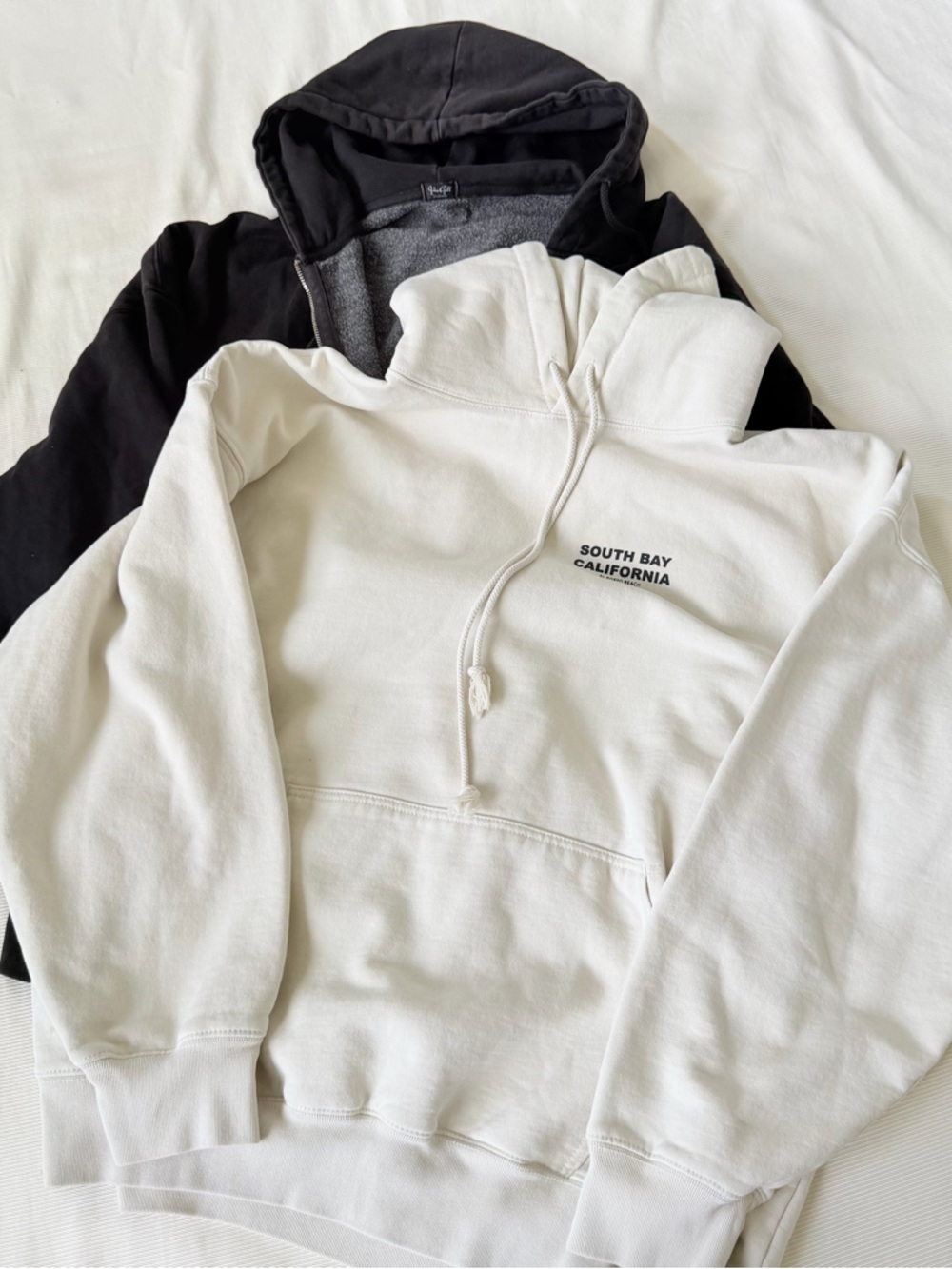 John Galt Womens Sweatshirts Set of 2 Black White Hoodie Longsleeve Casual OS